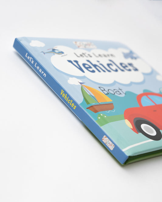 Pegasus Let's Learn Vehicles Book-12 Interactive Colorful Pages-Develops Visual Recognition-Learning & Educational Toys-12M+