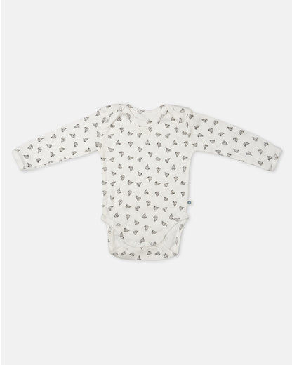 Cotton Bug White Bodysuit-Anchor-Organic Cotton-Full Sleeves-Pack of 3-For Infants