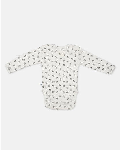 Cotton Bug White Bodysuit-Anchor-Organic Cotton-Full Sleeves-Pack of 3-For Infants