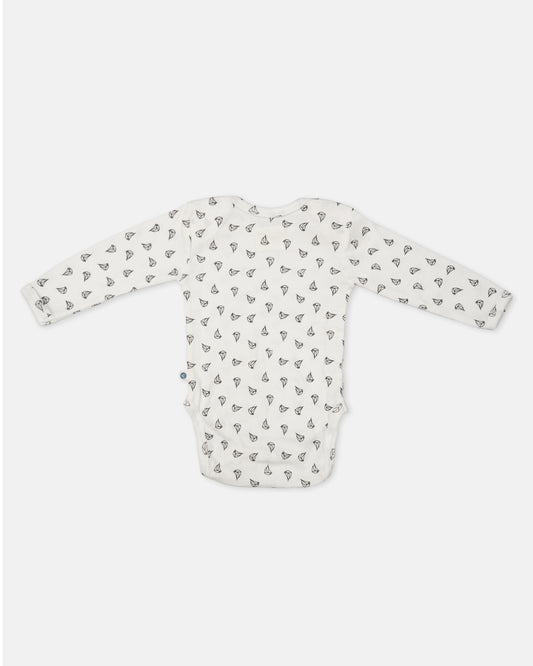 Cotton Bug White Bodysuit-Anchor-Organic Cotton-Full Sleeves-Pack of 3-For Infants