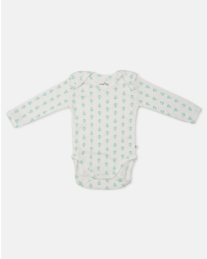 Cotton Bug White Bodysuit-Anchor-Organic Cotton-Full Sleeves-Pack of 3-For Infants