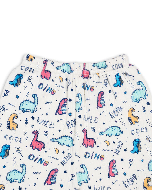 Bodycare Multicolor Thermal Set-Dinosaur-Cotton-For Infants