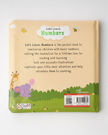 Pegasus Let's Learn Numbers Book-12 Interactive Colorful Pages-Develops Visual Recognition-Learning & Educational Toys-12M+