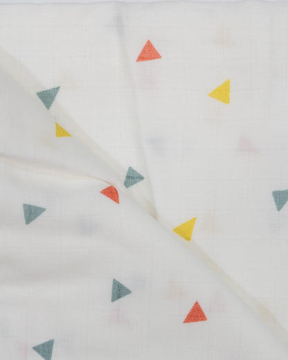 BeeLittle Organic Muslin Swaddles-Mad Angles & Zigzag-Pack of 2-Infant Wraps