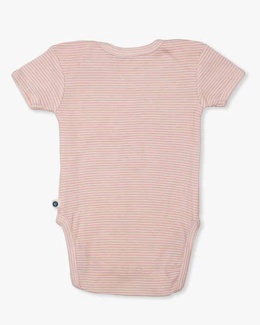 Cotton Bug White & Pastel Pink Bodysuit-Hearts-Organic Cotton-Half Sleeves-Pack of 3-For Infants