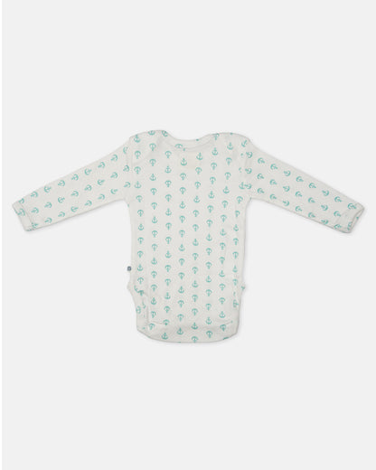 Cotton Bug White Bodysuit-Anchor-Organic Cotton-Full Sleeves-Pack of 3-For Infants