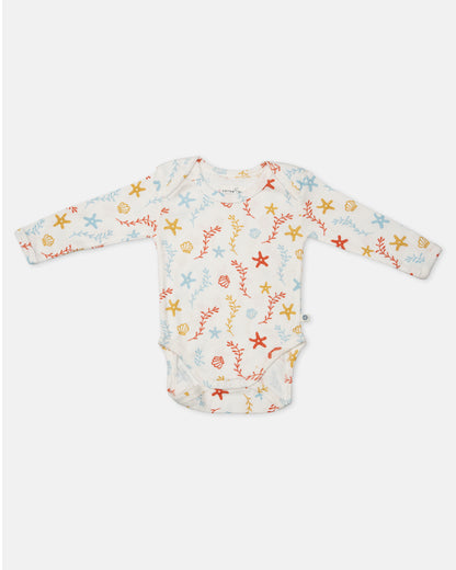 Cotton Bug White Bodysuit-Sea World-Organic Cotton-Full Sleeves-Pack of 3-For Infants