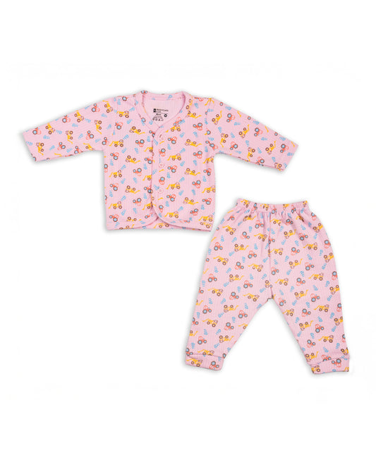 Bodycare Pink Thermal Set-Cars-Cotton-For Infants