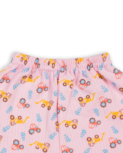 Bodycare Pink Thermal Set-Cars-Cotton-For Infants