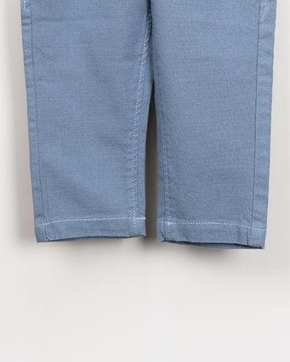 BeeLittle Grey Trousers-Slate-Cotton-For Infants