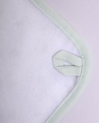 Twingle 100% Organic Muslin Wash Cloths-Soft Terry on the Back for maximum Absorbency-Built In Loop for Everyday Convenience-Fawnie Friends & Leafy Mush Print-Pack of 2-For Infants