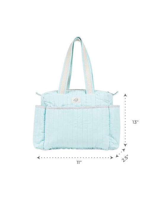 Masilo Organic Cotton Diaper Bag-With Extra Storage Space-Sky Blue