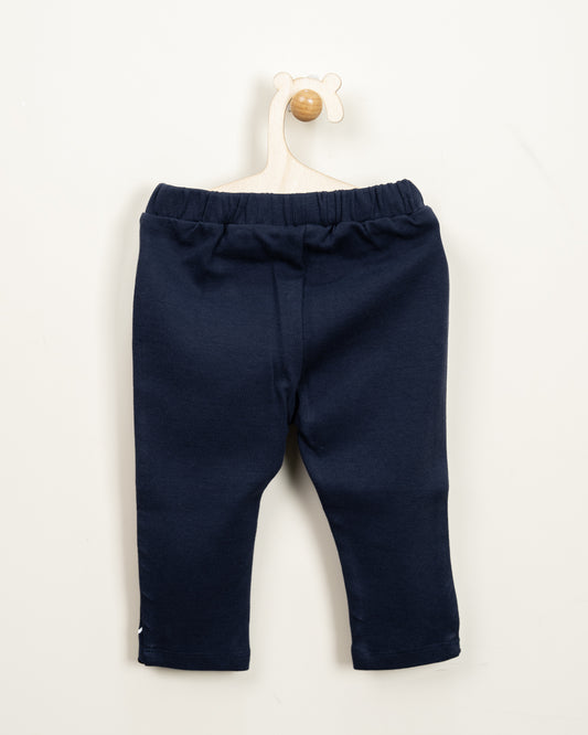 Chicco Navy Trouser-Solid-Cotton-For Infants