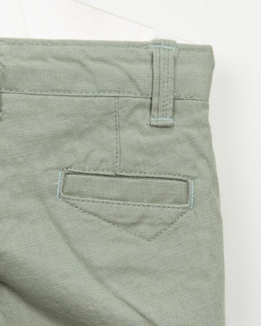 BeeLittle Sage Green Trousers-Olive-Cotton-For Infants