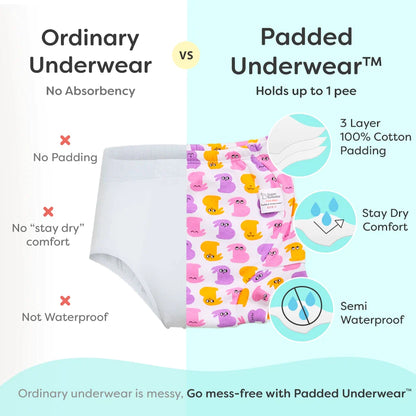 SuperBottoms Bummy World Cloth Diapers-Padded Underwear-100% Cotton-Washable & Reusable-Pack of 3