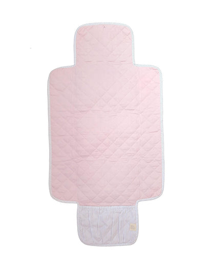 Masilo Travel Diaper Changing Mat-Organic Cotton-With Pocket-Pink