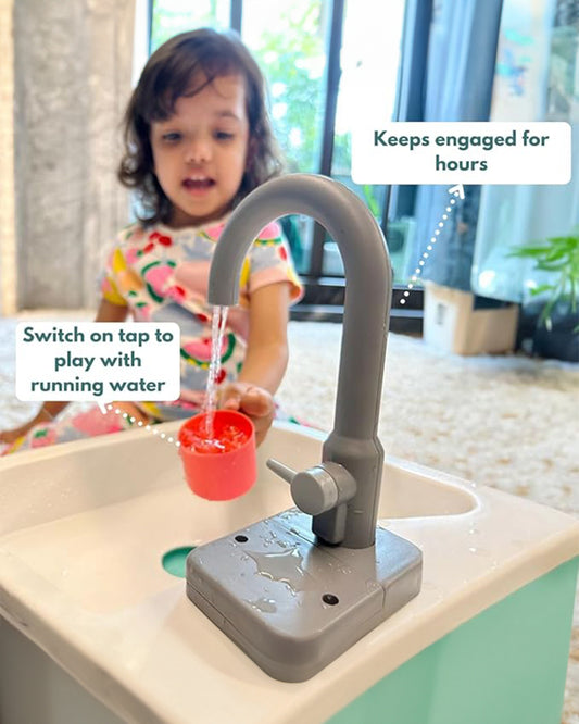 Curious Cub Running Water Sink-Pretend & Play Toy-12M+