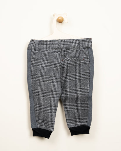 Chicco Medium Grey Trouser-Checked-Cotton-For Infants