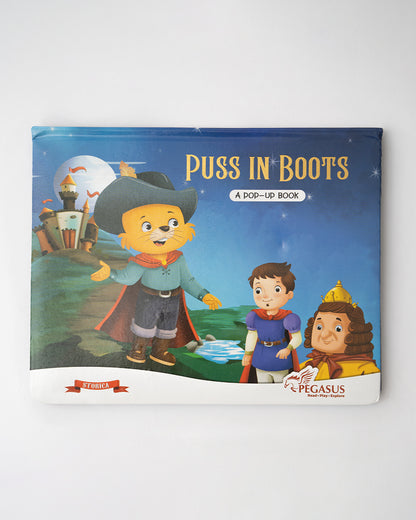 Pegasus Pop Up Book-Puss In Boots-8 Padded Pop-Up Spreads-Develops Visual Recognition-Learning & Educational Toys-24M+