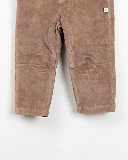 Tiny Twig Brown Trousers-Cafe-Corduroy-For Infants