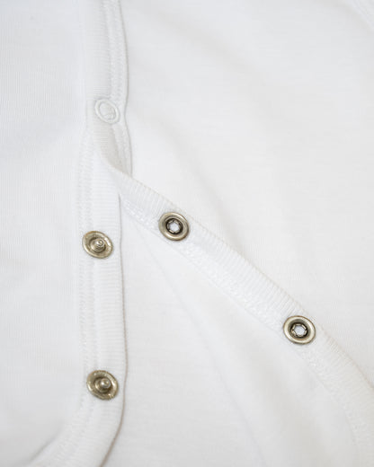 Twingle Snow White Front Open Sleeveless Jhabla Vest-Solid-100% Organic Cotton-Pack of 3-For Infants