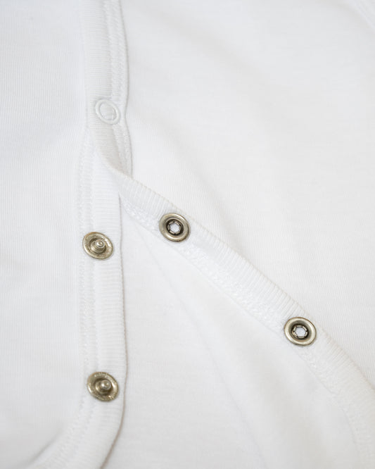 Twingle Snow White Front Open Sleeveless Jhabla Vest-Solid-100% Organic Cotton-Pack of 3-For Infants