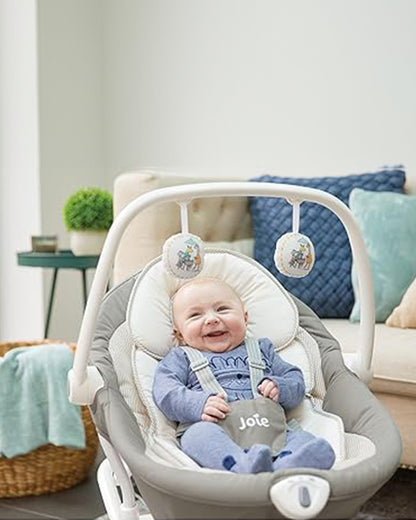 Joie Sansa 2 in 1 Baby Automatic Swing-Converts to Rocker-Multi Motion Soother Sways Side to Side-For Infants-Frankie & Friends