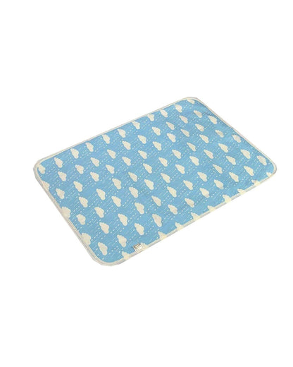 Syga Waterproof Diaper Changing Mat And Mattress Protector-Multilayer-Blue Cloud Design