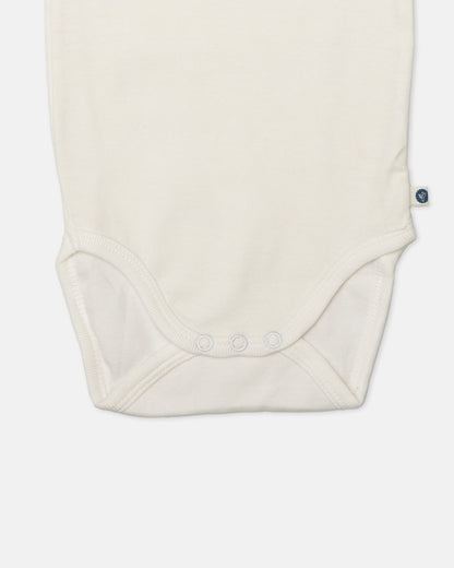 Cotton Bug White & Black Bodysuit-Milk-Organic Cotton-Half Sleeves-Pack of 3-For Infants