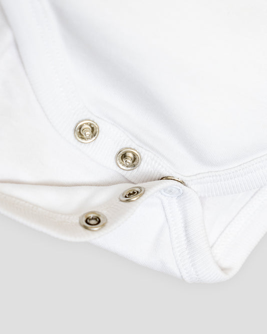 Twingle Snow White Envelope Neck Short Sleeves Bodysuit Vest-Solid-100% Organic Cotton-Pack of 3-For Infants