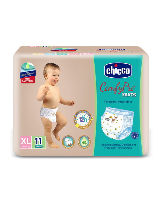 Chicco ComfyPro Diaper Pants-Extra Large (12-17 Kg)-With Wetness Indicator & Anti-Bacterial Protection