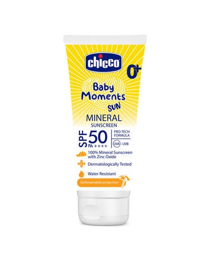 Chicco Baby Moments SPF 50 Mineral Sunscreen-With Zinc Oxide-Water Resistant