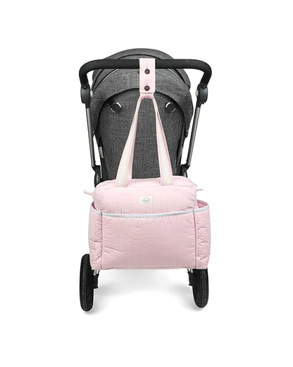 Masilo Organic Cotton Diaper Bag-With Extra Storage Space-Blush Pink