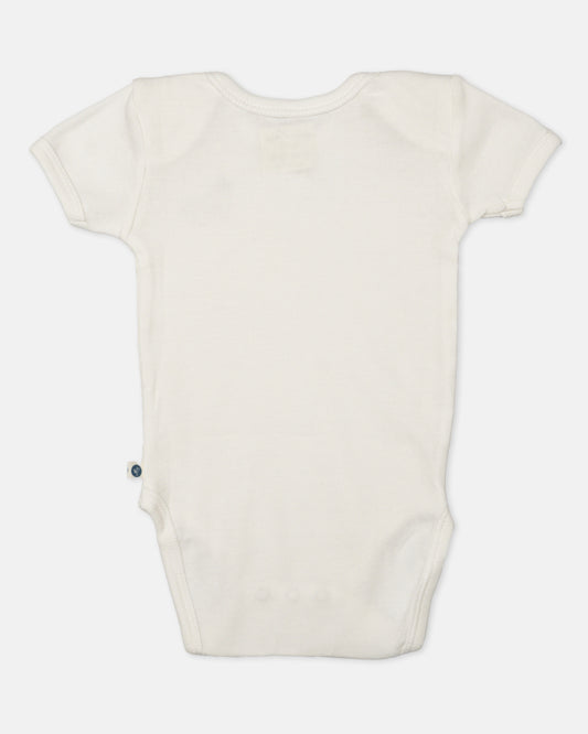 Cotton Bug White & Black Bodysuit-Milk-Organic Cotton-Half Sleeves-Pack of 3-For Infants