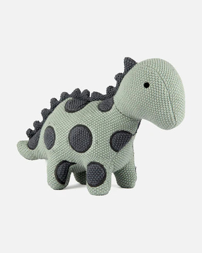 Bambini Duck Egg Dino Dinosaur Knitted Soft Toy-Improves Tactile Stimulation-Plush Cuddly Toy For Newborn