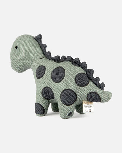 Bambini Duck Egg Dino Dinosaur Knitted Soft Toy-Improves Tactile Stimulation-Plush Cuddly Toy For Newborn