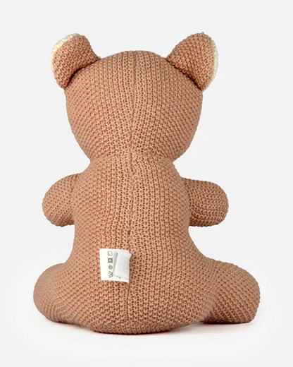 Bambini Baby Pink Harry Bear Knitted Soft Toy-Improves Tactile Stimulation-Plush Cuddly Toy For Newborn