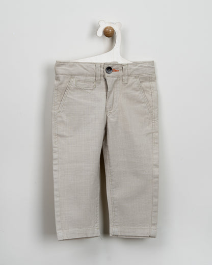 BeeLittle Beige Trousers-Cotton-For Infants