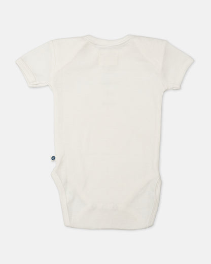 Cotton Bug White & Black Bodysuit-Milk-Organic Cotton-Half Sleeves-Pack of 3-For Infants