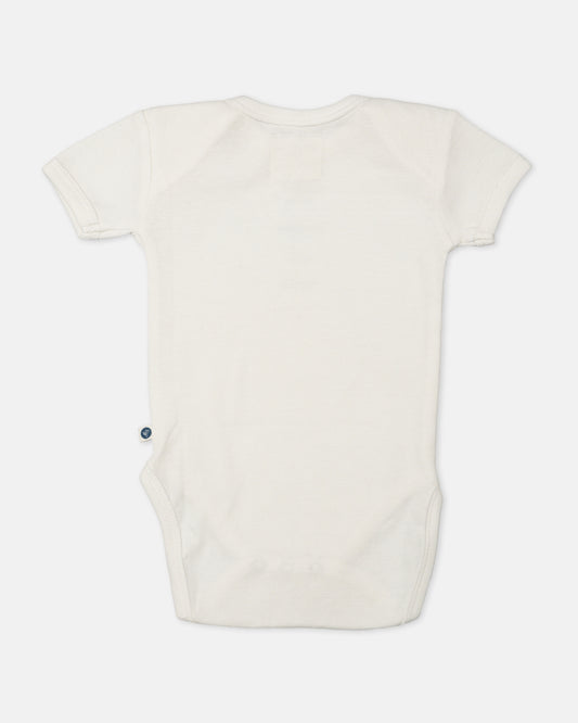 Cotton Bug White & Black Bodysuit-Milk-Organic Cotton-Half Sleeves-Pack of 3-For Infants