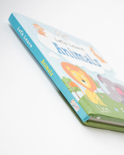 Pegasus Let's Learn Animals Book-12 Interactive Colorful Pages-Develops Visual Recognition-Learning & Educational Toys-12M+