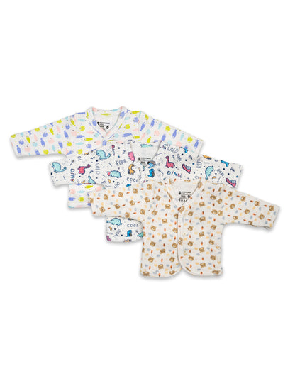 Bodycare Multicolor Thermal Set-Printed-Cotton-For Infants-Pack Of 3