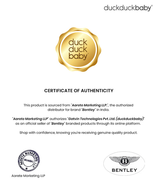 Bentley 6-in-1 Baby Stroller-Bentley Continental GT Speed Replica Wheel-Rotating Seat-With Bentley Bag-6M to 5Y-White Satin