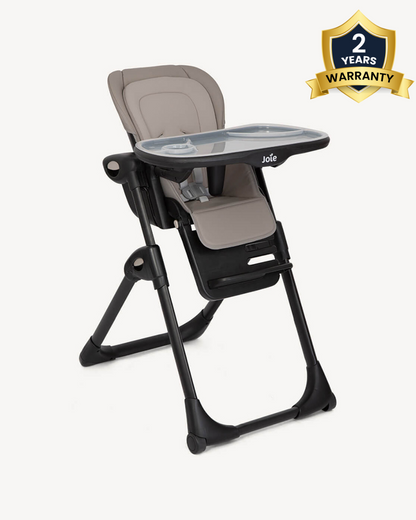 Joie Mimzy Recline High Chair-5 Position Recline-7 Height Positions-2 Years Warranty-Upto 15 Kg-Hazelnut