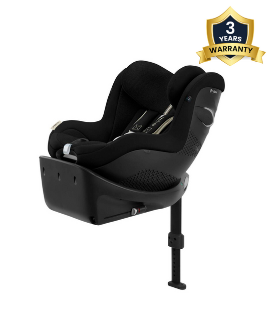 Cybex Sirona Gi i-Size PLUS Baby Car Seat-Convertible (Forward and Rear Facing)-With Mesh Fabric For 6x Better Airflow-360 Degree Rotation-5 Positions Recline in Both Mode-For 3M to 4Y (Upto 20 Kg)-Moon Black