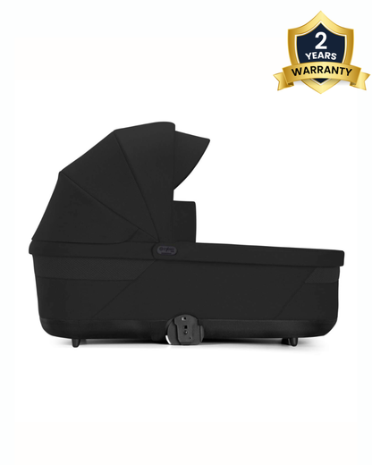Cybex Cot S Lux Carry Cot-Attaches to Balios S Lux & Talos S Lux Stroller-No Adapters Required-Soft Foam Matrress-For 0 to 6M (Upto 9 Kg)-Moon Black