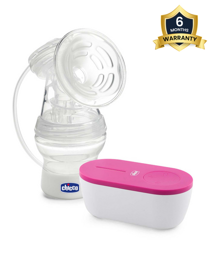 Chicco Portable Electric Breast Pump-Dual Phase Technology with 5 Intensity Levels-Comfortable & Compact-USB Rechargeable-Ideal for Home & Travel-Milk Expression Pump