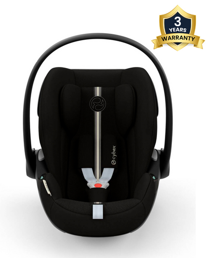 Cybex Balios S Lux Stroller & Cloud G i-Size Plus Car Seat Travel System-Includes Adapters-Black Frame & Moon Black