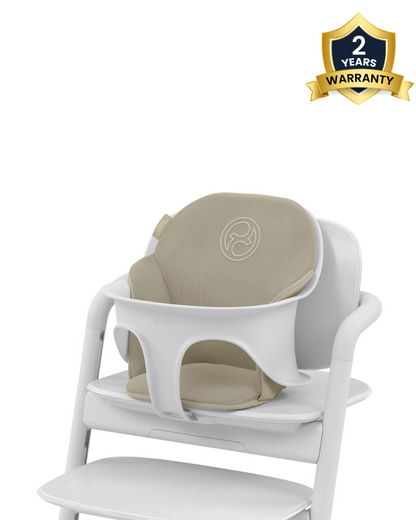 Cybex Lemo Comfort Inlay-Includes Baby Set Seat, Surface & Backrest Cushion-Adds Comfort To The Lemo Chair-2 Years Warranty-Sand White