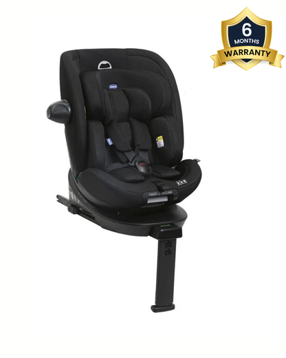 Chicco Everone I-Size Baby Car Seat-Convertible (Forward & Rear Facing)-90 Degree Rotation-3 Positions Recline in Both Mode-6 Months Warranty-For 0 to 12Y-Black